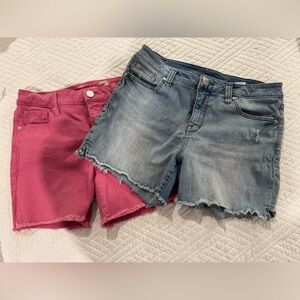 Seven Brand Shorts Blue & Pink Denim Size 8